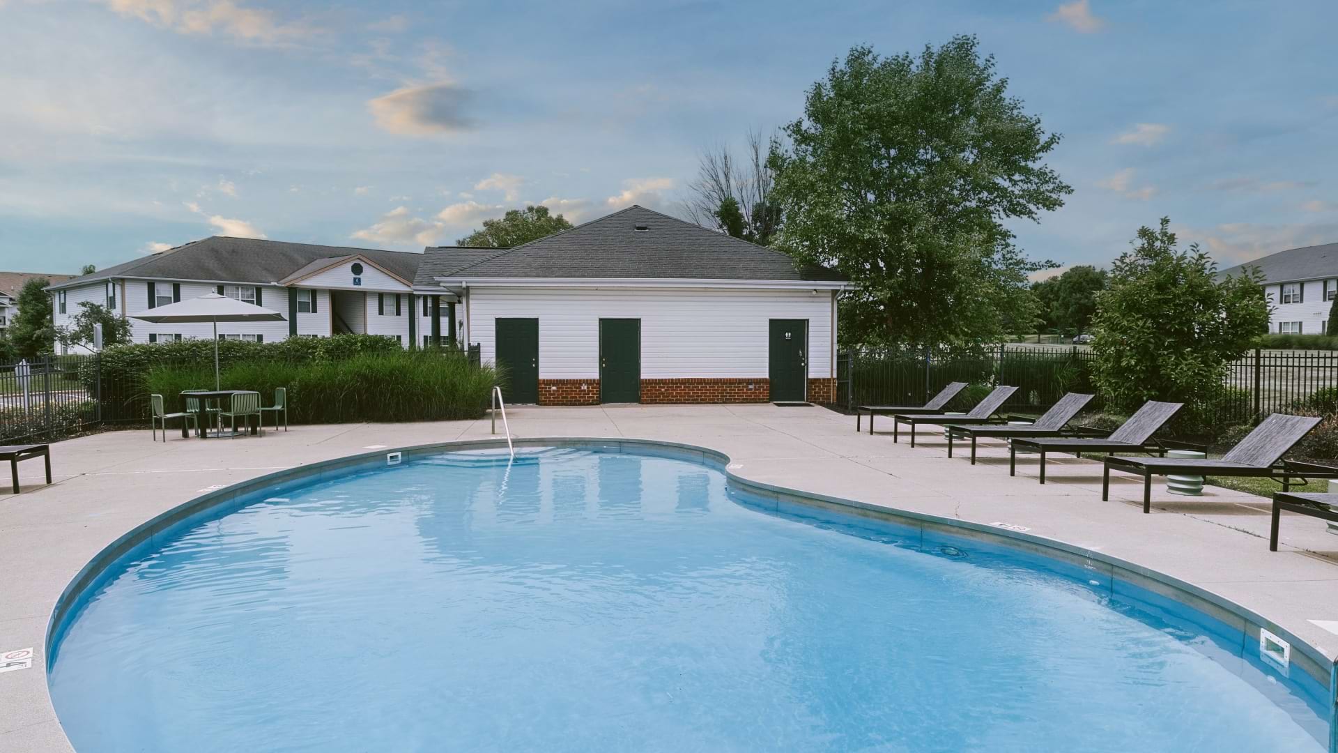 Resort-Style Pool and Sun Deck at Our Apartments on Tussing Rd.