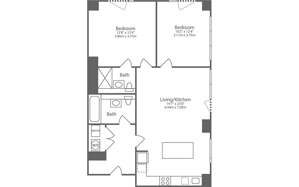 B3 Floor Plan | Cortland at Colliers Yard