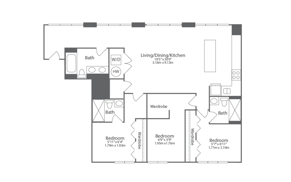 Violet 3 Bedroom Apartment for Rent in Watford