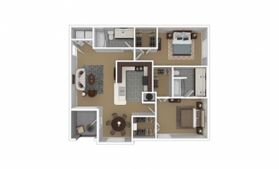 B3 Furnished Floorplan