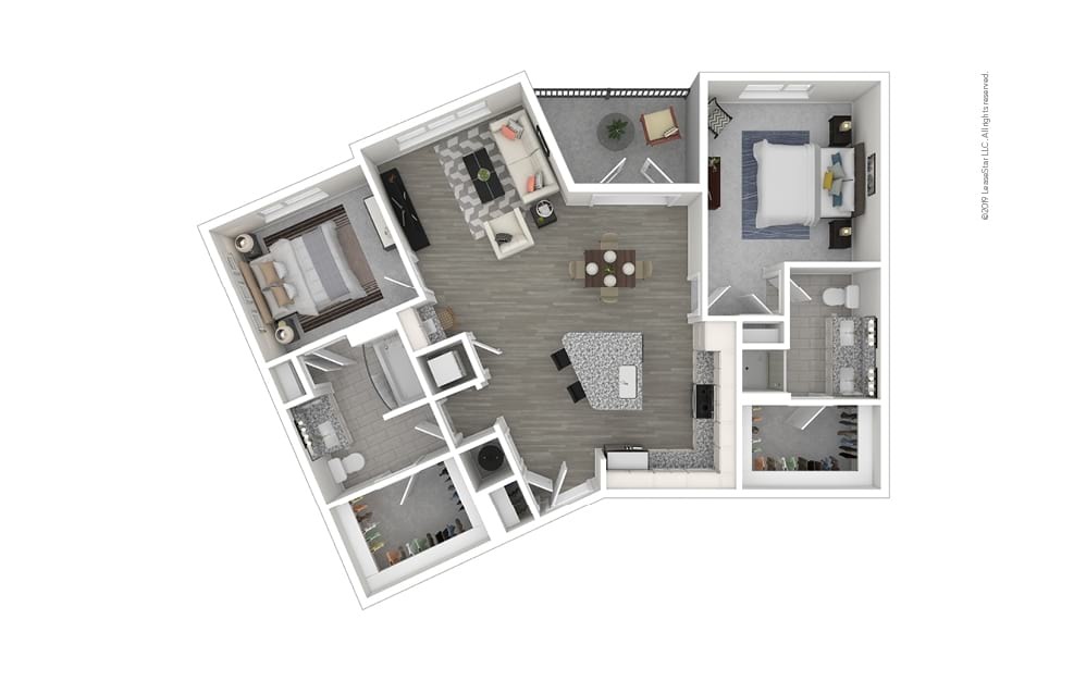 The Sinclair 2 Bedroom at Our Apartments for Rent in Gwinnett County