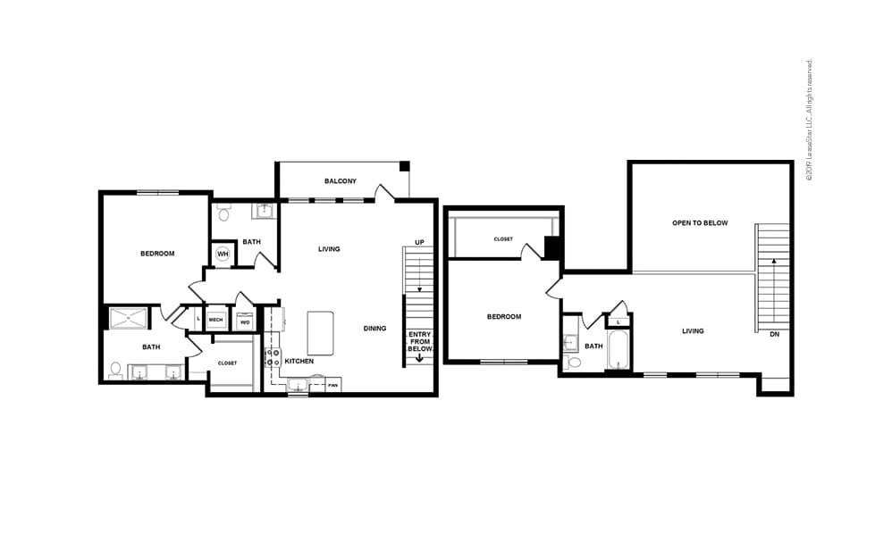 The Spivey 2 Bedroom at Our Apartments on Peachtree Industrial Blvd Near Norcross, GA