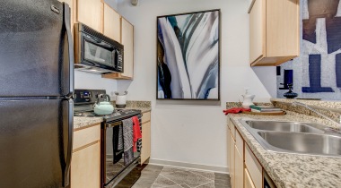 Kitchen with Energy-Efficient Appliances at Our Lofts for Rent in Denver