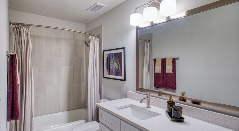 Well-Lit Bathroom at Our Vinings Apartments in Atlanta, GA