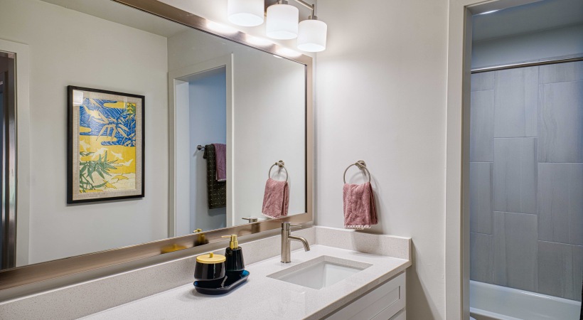 Well-Lit Bathroom at Our Apartments Near Vinings