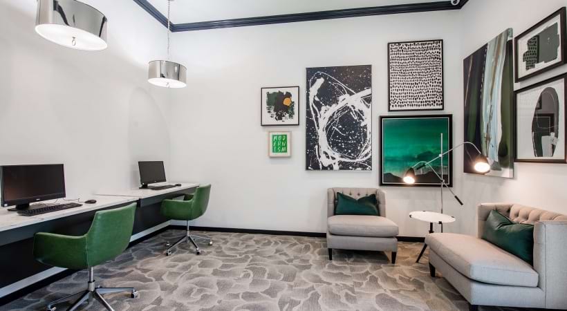 Cortland Walnut Hill apartment business center 