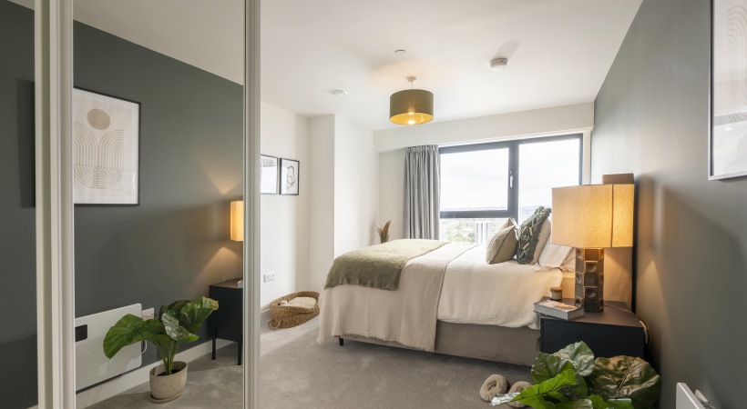 Luxury Bedroom at Our Westside Apartments in Birmingham