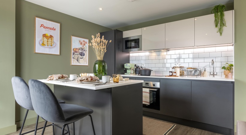 Luxury Kitchen at Our Brindley Place, Birmingham Apartments