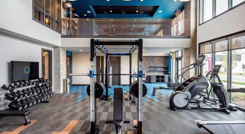 Weights and Cardio Equipment at Our Cortland Apartments Fitness Center