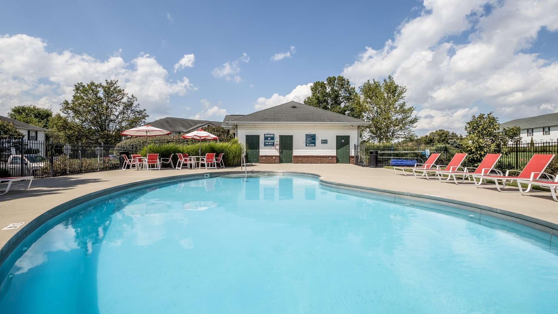 Resort-Style Pool and Sun Deck at Our Apartments on Tussing Rd.