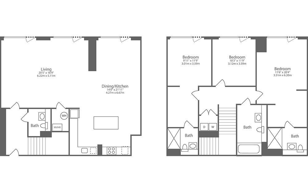C9 Penthouse Floor Plan | Cortland at Colliers Yard