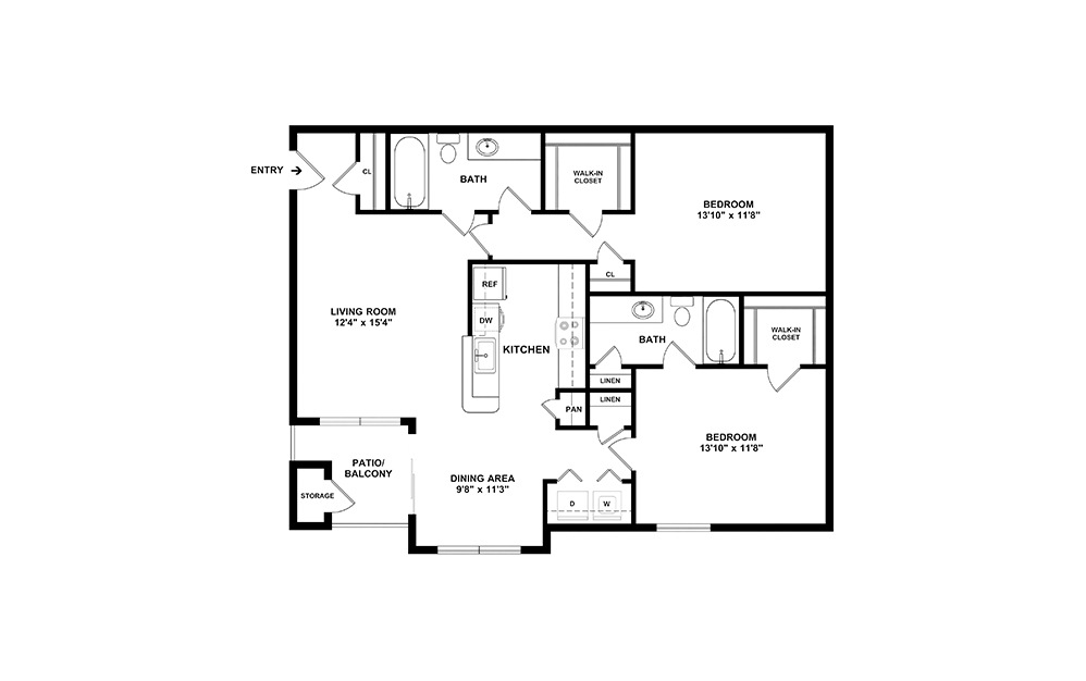 Underwood - Renovated 2 bedroom 2 bath 1099 square feet (2)