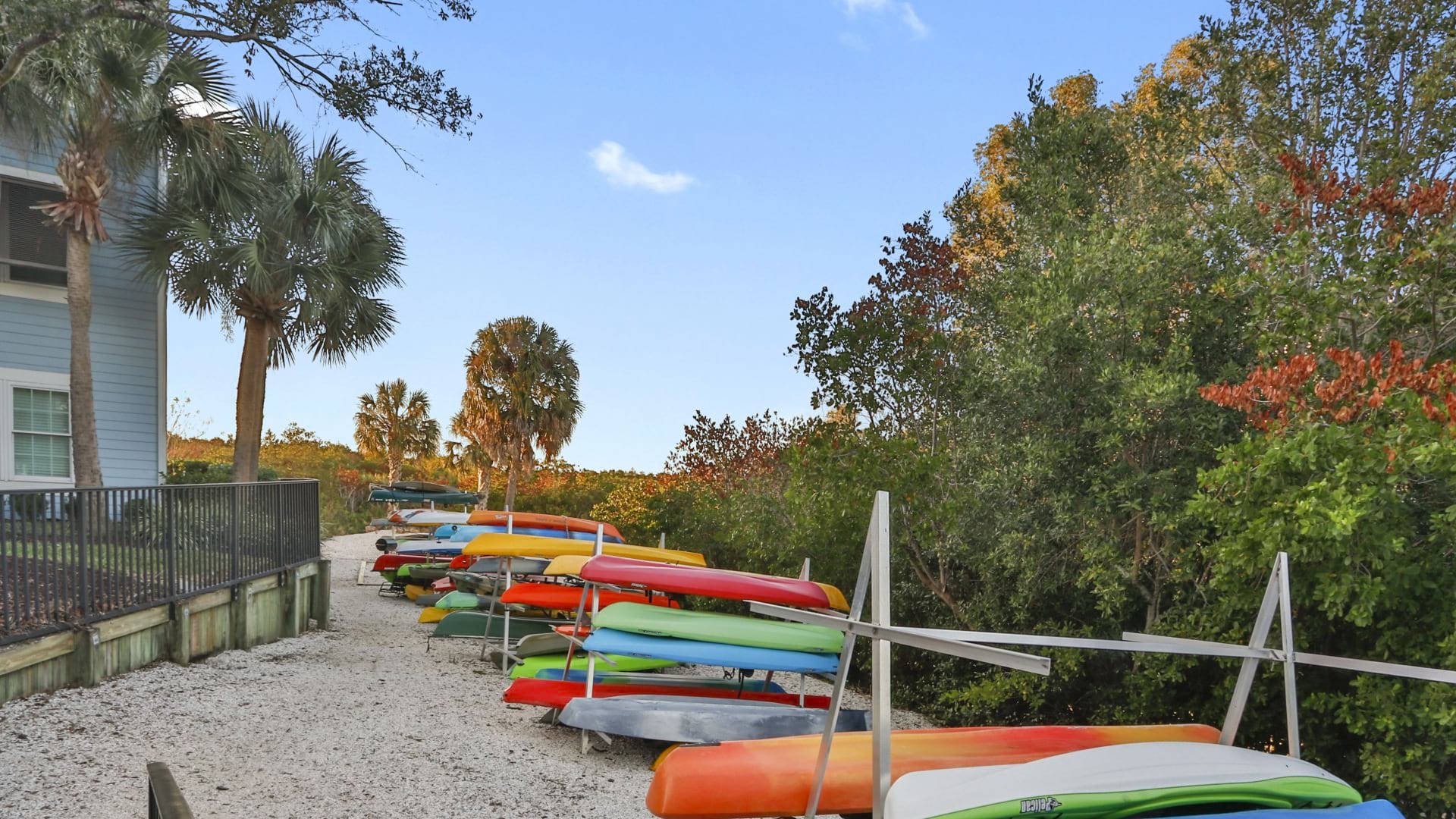 Canoe Storage at Our Waterfront Apartments in South Tampa 