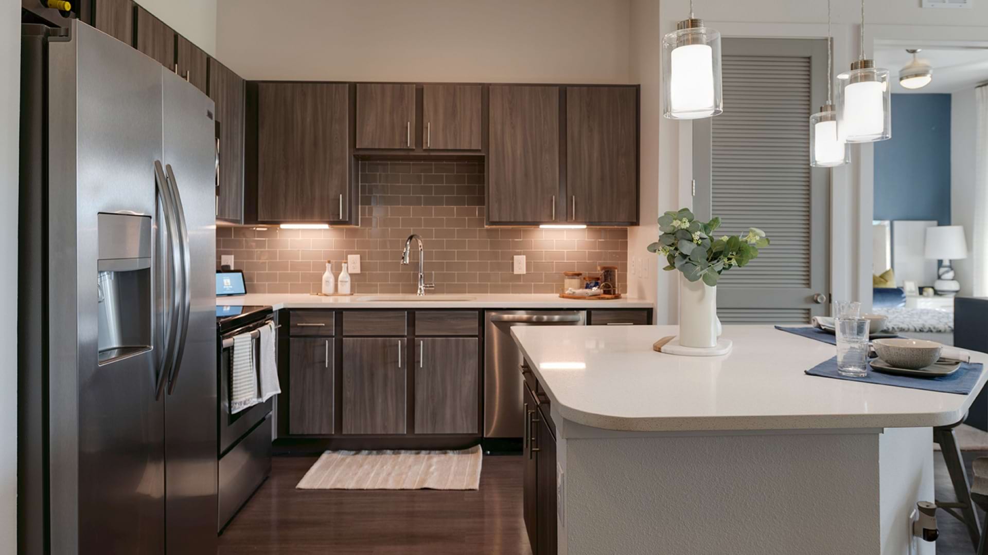 Luxury Apartment Kitchen With Stainless Steel Appliances At Our Fairview Apartments