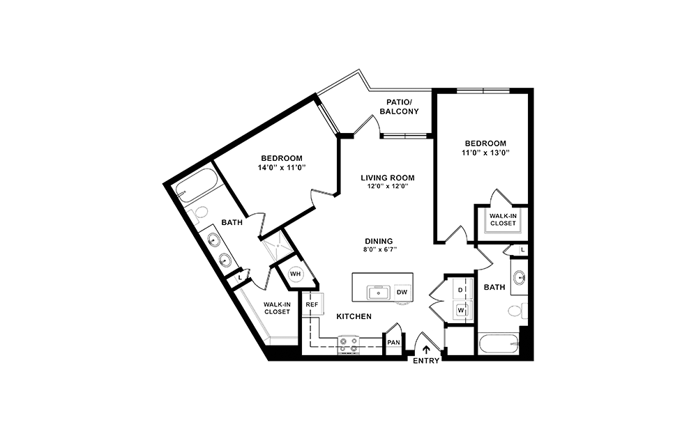 The Celebration 2 Bedroom and 2 Bathroom Apartment in Allen