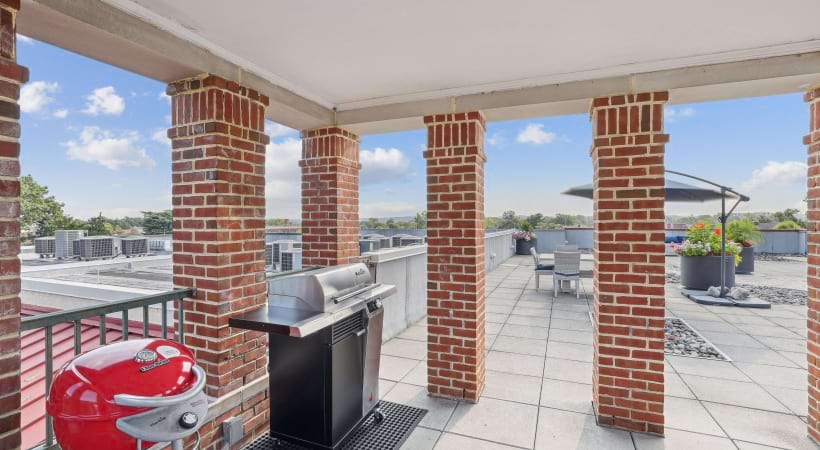 Covered Barbecue Grills at Our Apartments for Rent in Old Town Near Alexandria