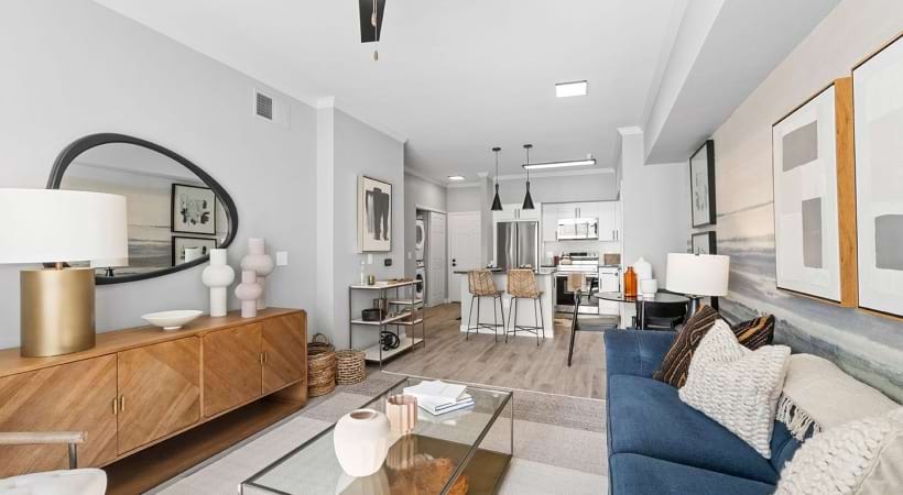 Living Room with Ample Natural Lighting at Our Apartments on Colorado Blvd.