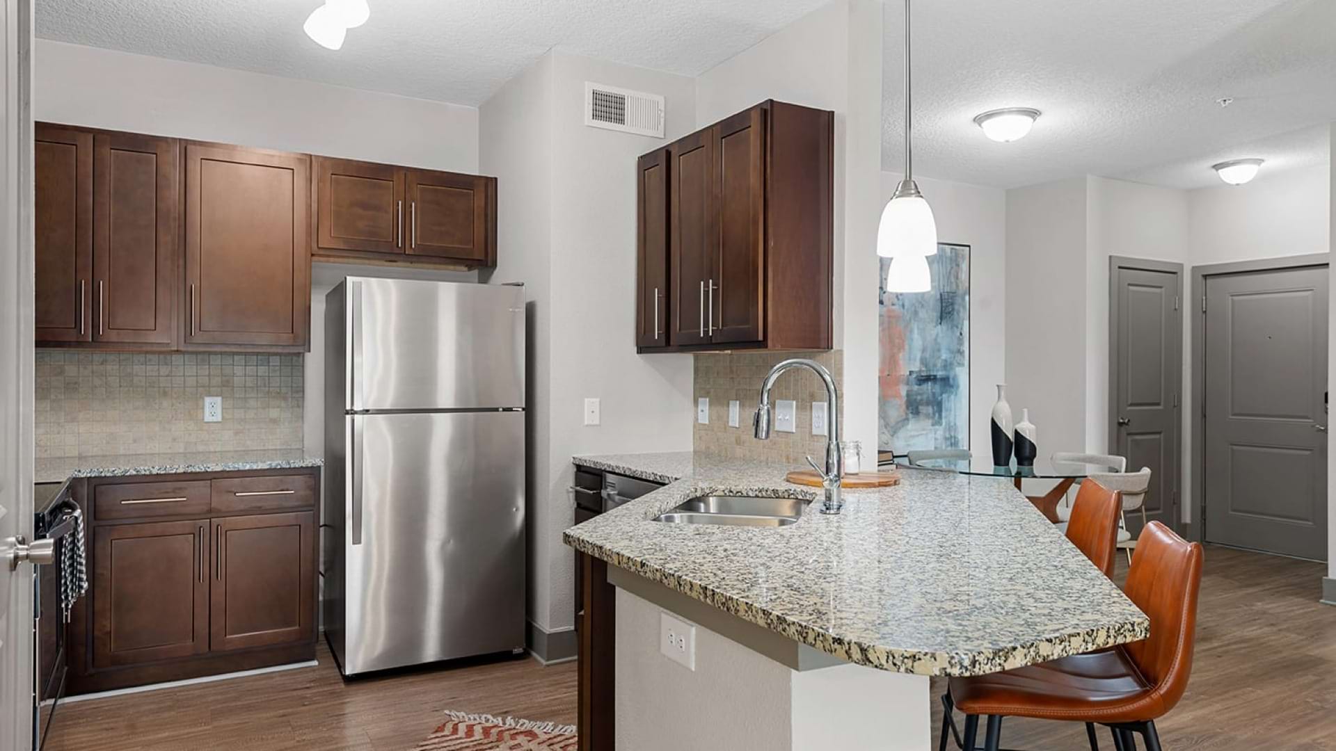 Modern Kitchen With Granite Countertops At Our Apartments In Charlotte, NC