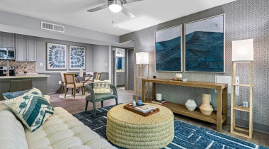 Living Room with Ceiling Fan at Our Apartments for Rent Near Westshore