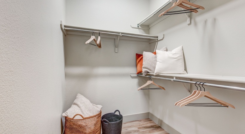Spacious Walk-In Closet in One of Our Thornton Apartments for Rent 