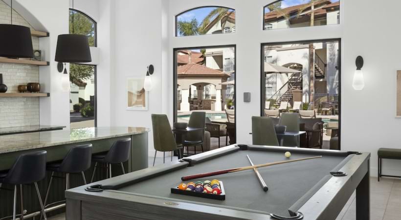 Resident Clubhouse with Billiards at Our Modern Apartments Near Desert Ridge
