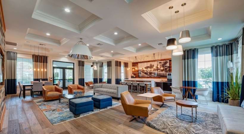 Resident Clubhouse with Party-Ready Kitchen at Our Hollywood, Florida Apartments