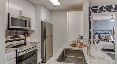 Kitchen with Granite Countertops at Our Bedford Apartments