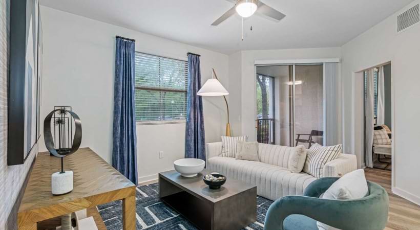 Spacious apartment living room at our Winter Garden, FL apartments