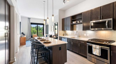Kitchen Island at Our Luxury Uptown Dallas Apartments