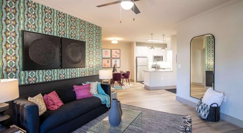 Modern Living Room at Our Mallard Creek Apartments in Charlotte, NC