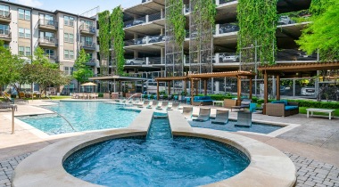Resort style pool at apartments near Dallas