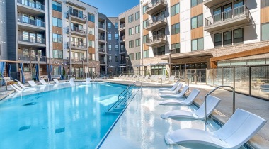 Resort-Style Swimming Pool With Lounging Chairs at Our Apartments Near North Druid Hills, Atlanta