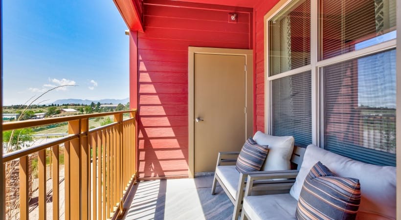 Private Balcony at Our Apartments in North Colorado Springs