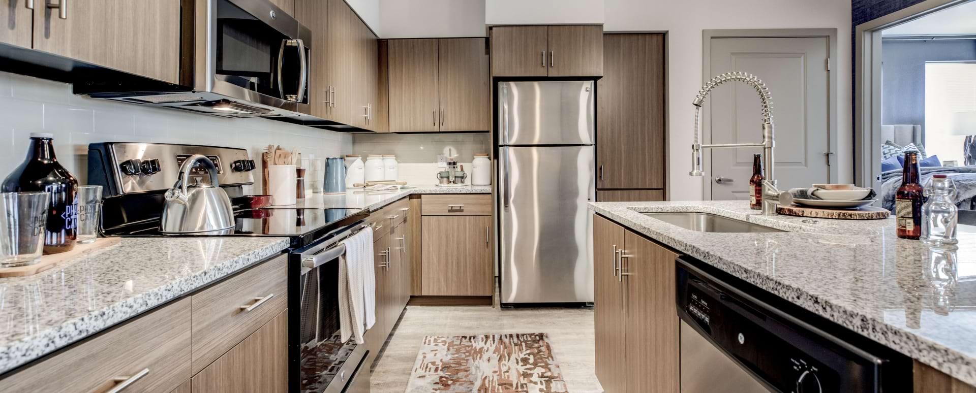 Our spacious kitchen at our upscale apartments in Colorado Springs, CO