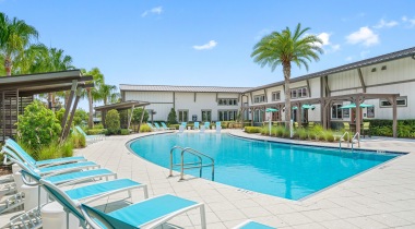 Luxury apartment pool at Cortland Reunion 