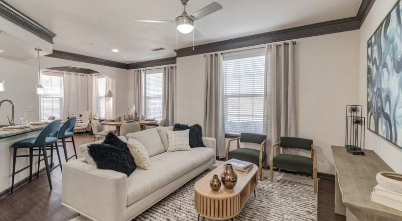 Phase I Living Room At Our Apartments Near Benbrook