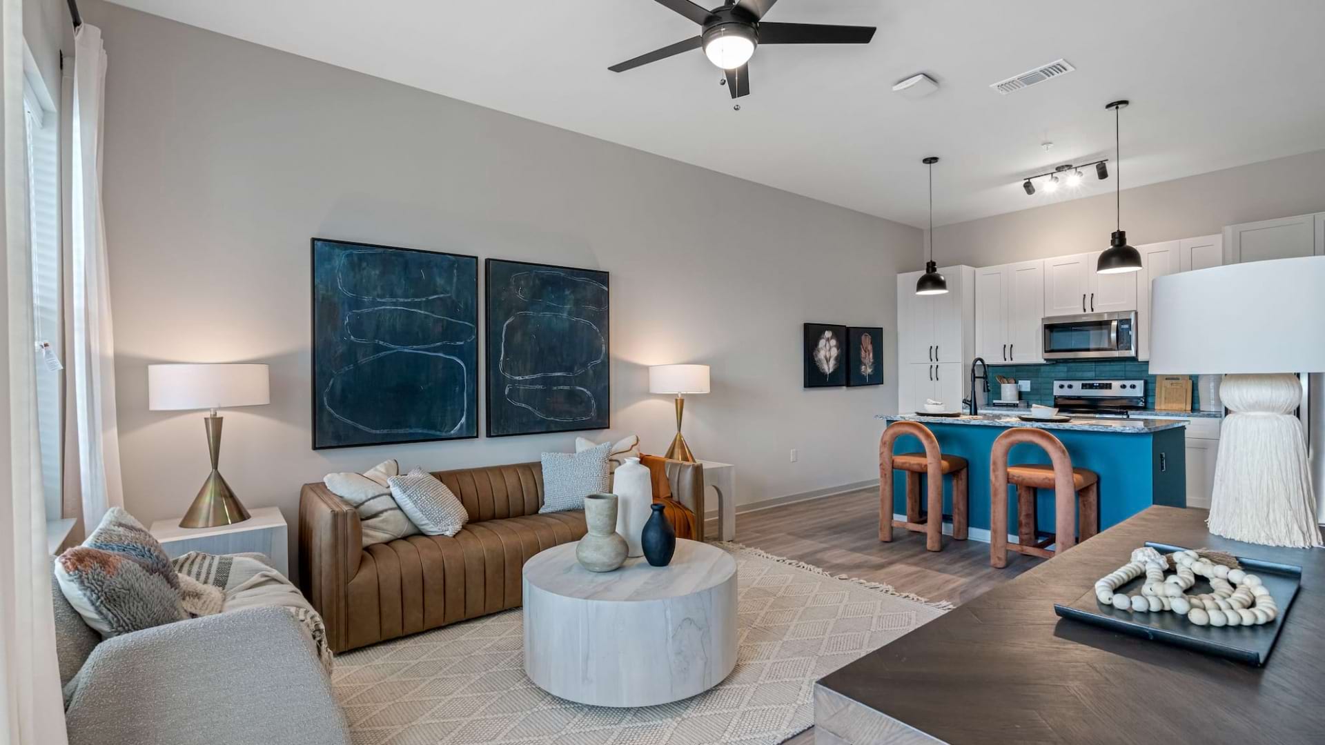 Open-Concept Living Area at Our Riverview Apartments