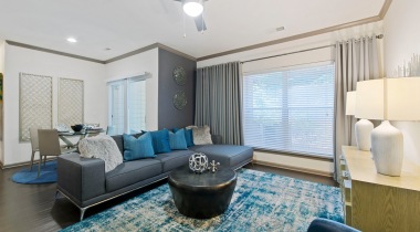 Modern Living Room at Our Apartments on Tyvola Road