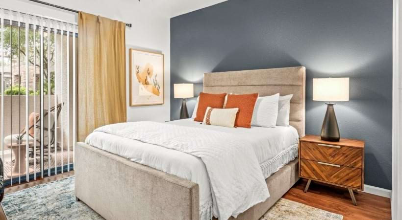 Spacious Bedroom with Patio at Our Apartments for Rent in Ahwatukee, AZ