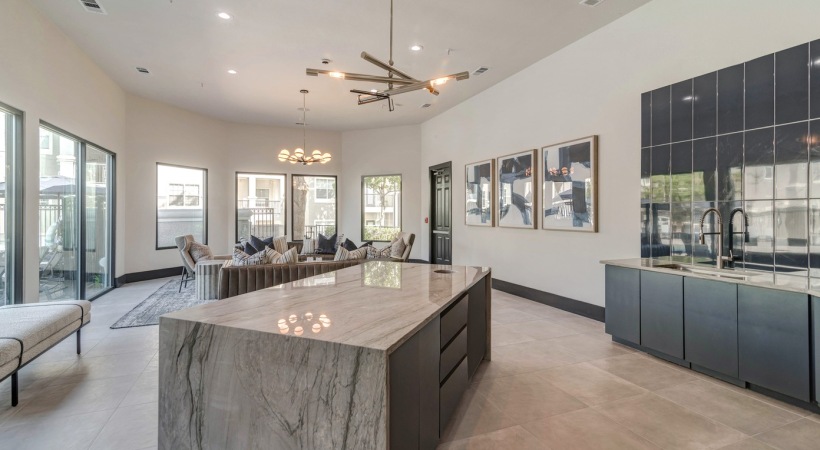 Resident Clubhouse with a Party-Ready Kitchen at Our Apartments Near Watters Creek