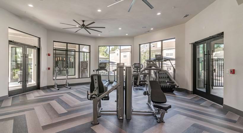 Modern Fitness Center at Our Twin Creeks Apartments