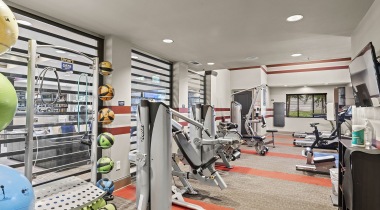 24/7 Fitness Center with HDTVs at Our Apartments Near Chastain Park