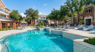 Resort-Style Pool with Sun Deck at Our Luxury Apartments in West Plano, TX