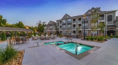 Two Heated Spas at Our Thornton Apartments at the Orchard Town Center