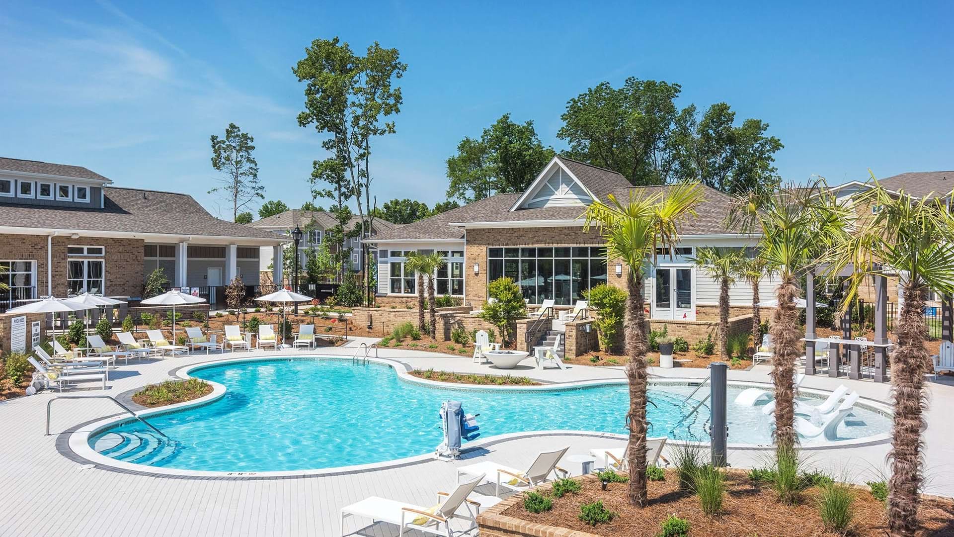 Resort-Style Pool and Sun Deck at Our Steele Creek Apartments