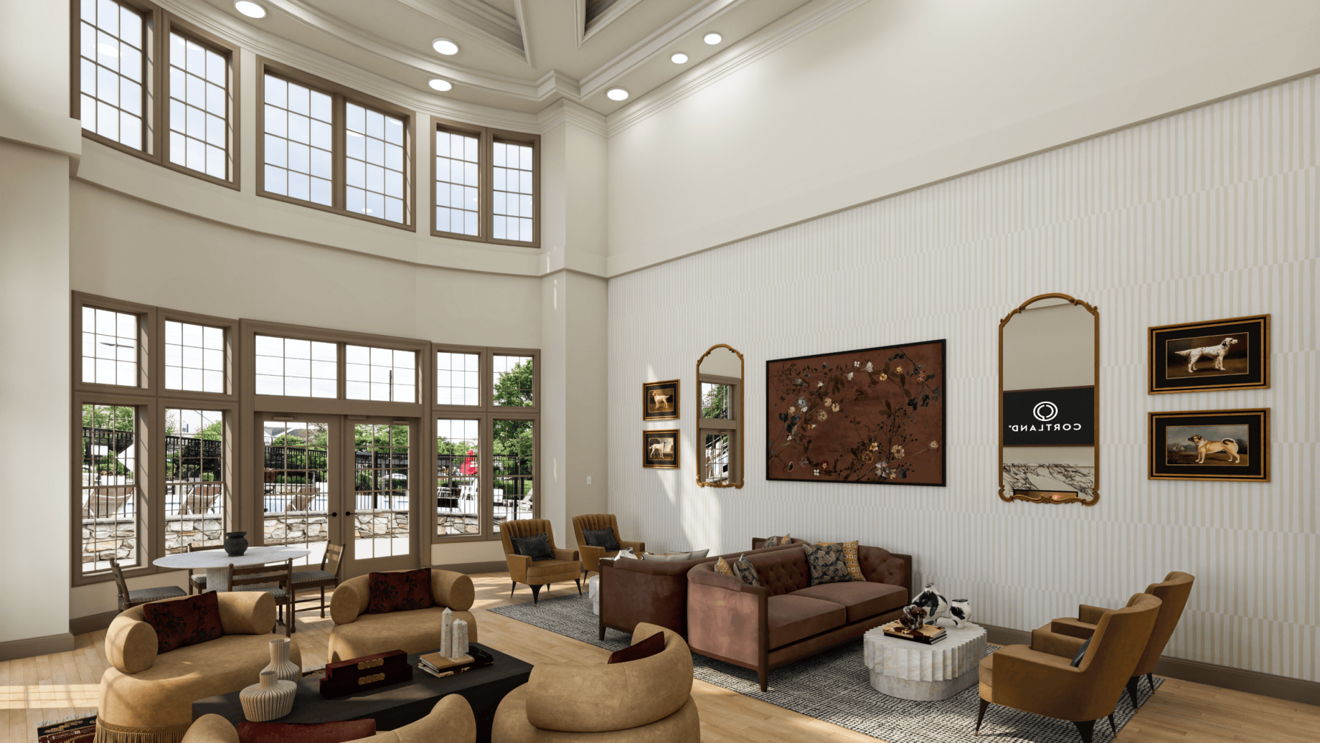Resident Clubhouse with a Lounge Area at Our Dulles Apartments