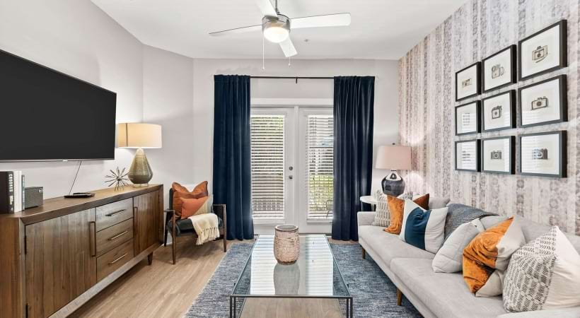Spacious Living Room  at Our Apartments Near Perimeter Center in Atlanta, GA
