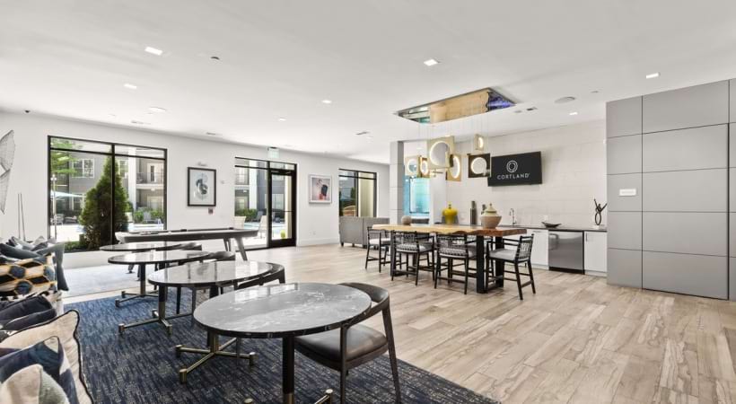 Resident Lounge with WiFi, HDTVs, a Party-Ready Kitchen, and More at Our Sandy Springs Apartments