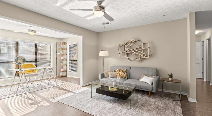 Modern Living Room at Our Apartment for Rent in Marietta, GA