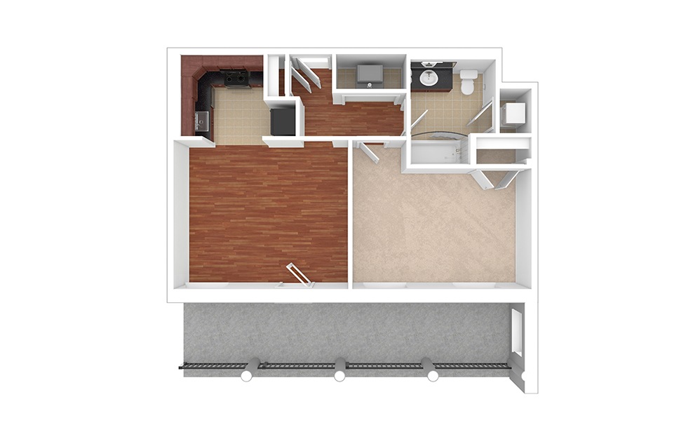 A2 - Renovated 1 bedroom 1 bath 600 square feet (1)